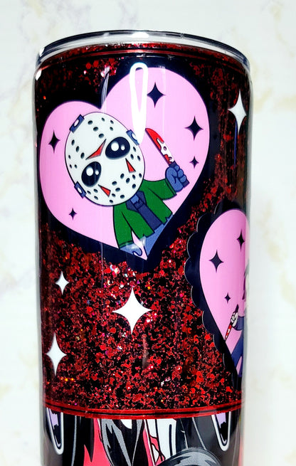 Horror Movie Heart Tumbler