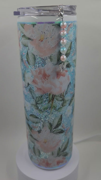 Blue/Pink 30 oz Glitter Tumbler